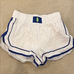 FP Movement by Free People White Athletic Shorts with Navy Trim